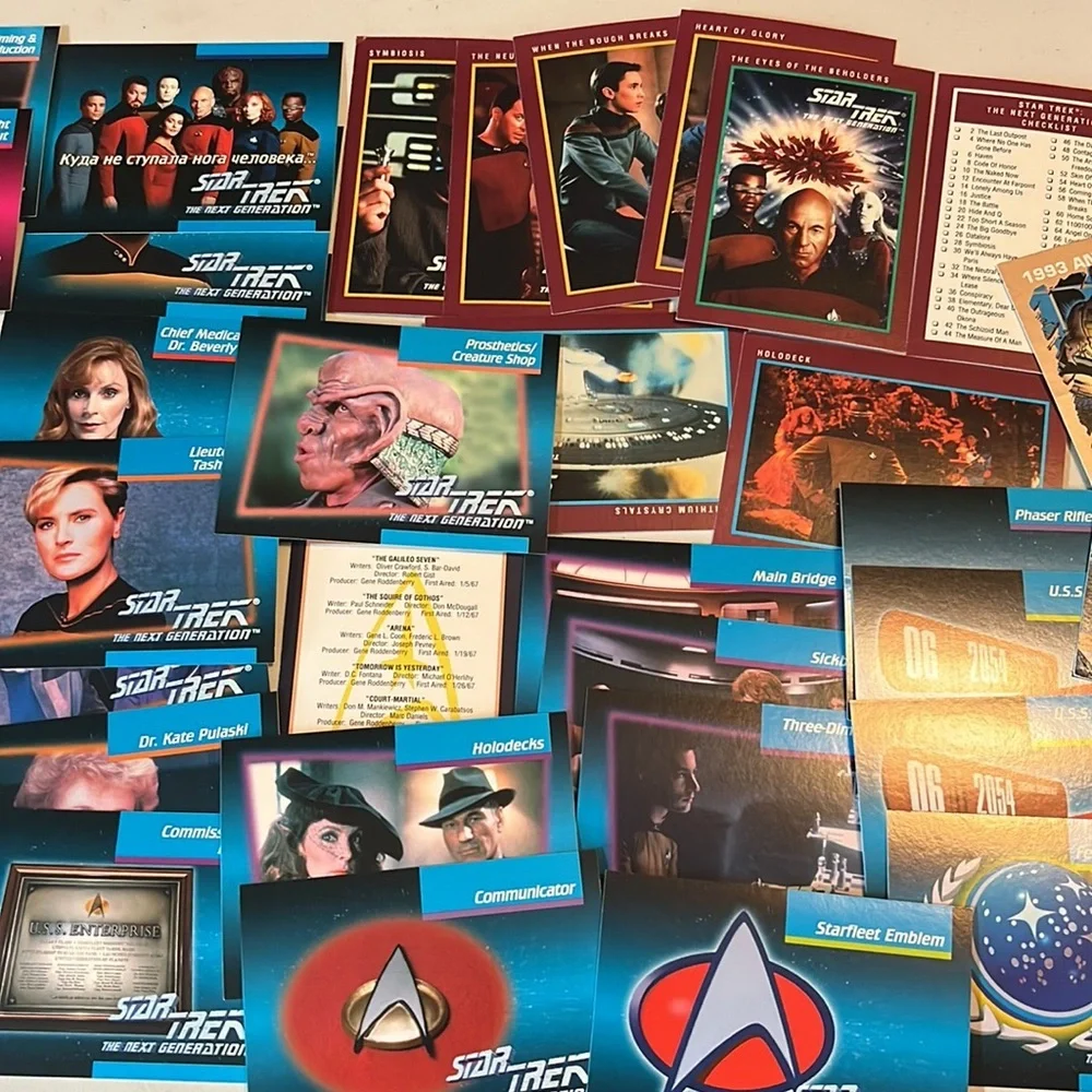 Lot of Star Trek 1991 1992 Next Generation Cards and 2‎ misc cards